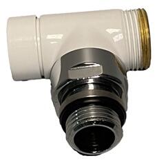 Lazzarini design radiátorhoz termosztatikus radiátorszelep és elzáró, fehér (389906)