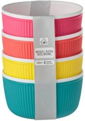 Welora Csíkos mintás tálak, műanyag, 4 db, 520ml űrtartalom, többszínűek (JM1237323)