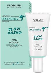 FLOSLEK COLLAGEN 9MW SLOW AGING arckrém, 30 ml, szemkörnyékre, csökkenti a sötét karikákat és ráncokat, intenzív hidratálás