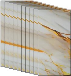 NEXTLY 10 db NEXTLY márvány utánzatú öntapadós tapéta szett, vízálló, állítható, erős ragasztóval, könnyen felhelyezhető, 1, 8 nm fedési terület, 30x60 cm, 2 mm vastagság, 250-9 (s10-250-9)