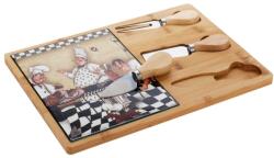 Excellent Houseware Bambusz és dolomit sajttál - 3 darabos készlet, 4 modell elérhető (KO-280000060)
