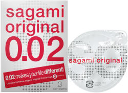 Sagami Original 0, 02 - óvszer - 55mm (3db) - szexaruhaz