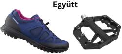 SHIMANO Cipő Túra Et300 Női Lila 36 + Pedál Platform Pd-Gr400 Fekete