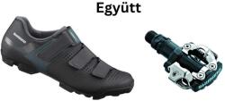 SHIMANO Cipő Mtb Xc100 női Fekete 36 + Pedál Spd Pdm520 Fekete Stoplival