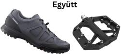SHIMANO Cipő Túra Et300 Férfi Szürke 40 + Pedál Platform Pd-Gr400 Fekete