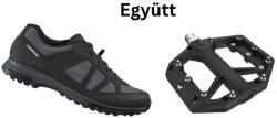 SHIMANO Cipő Túra Et300 Férfi Fekete 44 + Pedál Platform Pd-Gr400 Fekete