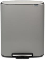 Brabantia Bo Pedal Bin pedálos szelektív szemetes - betonszürke ásványi textúra 2x30L (211485)