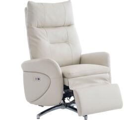 VASHOME Elektromos relaxációs fotel állítható háttámlávalés lábzsámollyal, USB töltővel, Bézs (VH-EYY108SW)