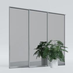  Tolóajtók egy 265 x 220 cm-es ruhásszekrényhez, 3 db tükörrel