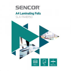 Sencor SLA FA4B150 A4-es lamináló fólia, 2x75 micron, 100 fólia / doboz (SLA FA4B150)
