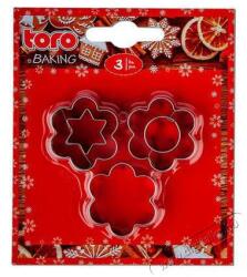 Toro Sütemény kiszúró, virág - csillag, 3 db