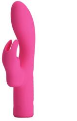 Pretty Love Vibrator Iepuras Elivia, 10 Moduri Vibratii, USB Magnetic, Roz, 17.2 cm Vibrator