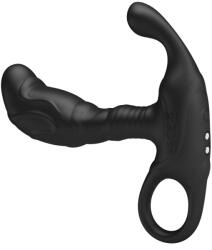 Pretty Love Stimulator Anal Andrew, Control Bluetooth, Aplicatie Mobila, Silicon, Negru, 11.5 cm Vibrator