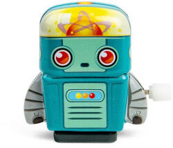 Bigjigs Toys Mini robot metalic Bigjigs - Cu mecanism de învârtire, albastru-verde (SYMTRA_BB) Figurina
