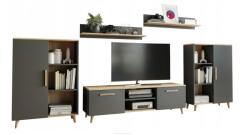  BÚTOROK OSLO 2 fali szekrény artisan tölgy/antracit NAPPALI Skandináv stílus