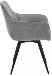  Ballo Brego Forgó Étkezőszék Világos Bézs Szövettel Fekete Vázzal