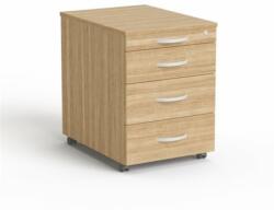 MAYAH Görgős konténer, 4 fiókos, MAYAH Freedom SV-15, kőris