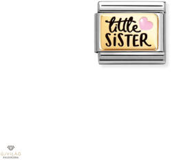 NOMINATION "Kishúg rózsaszín szívvel" charm - 030289-06