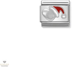 NOMINATION "Mikulás sapka szív" charm - 330204-05