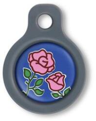 Blucky Blooming Rose Dark Blue Dog Tag small