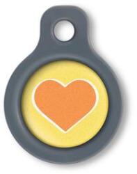 Blucky Heart Yellow Dog Tag small - dogshop