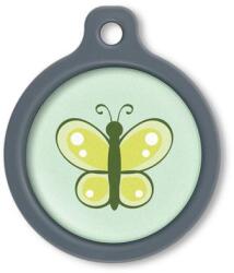 Blucky Butterfly Lime Green Dog Tag large - dogshop