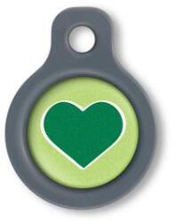 Blucky Heart Lime Green Dog Tag small