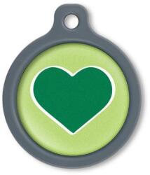 Blucky Heart Lime Green Dog Tag large - dogshop