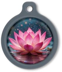 Blucky Lotus Dark PInk Dog Tag large - dogshop