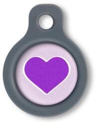 Blucky Heart Pastel Purple Dog Tag small - dogshop