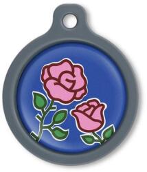 Blucky Blooming Rose Dark Blue Dog Tag large