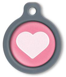 Blucky Heart Dark PInk Dog Tag medium - dogshop
