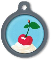 Blucky Sweet Cherry Turquoise Blue Dog Tag large - dogshop