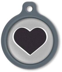 Blucky Heart Grey Dog Tag large - dogshop
