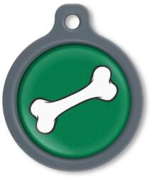 Blucky Bone Dark Green Dog Tag large