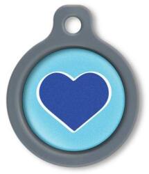 Blucky Heart Turquoise Blue Dog Tag medium - dogshop