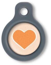 Blucky Heart Pastel Orange Dog Tag small - dogshop
