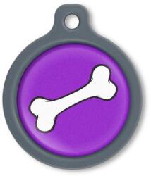 Blucky Bone Purple Dog Tag large - dogshop