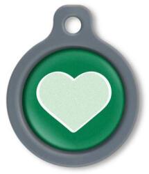 Blucky Heart Dark Green Dog Tag medium