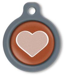 Blucky Heart Brown Dog Tag medium - dogshop