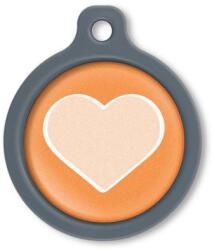 Blucky Heart Orange Dog Tag large - dogshop