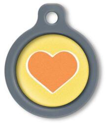 Blucky Heart Yellow Dog Tag medium - dogshop