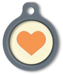 Blucky Heart Pastel Yellow Dog Tag medium - dogshop