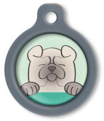 Blucky Happy Pup Pastel Green Dog Tag medium - dogshop
