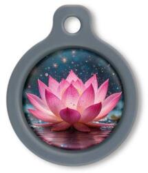 Blucky Lotus Dark PInk Dog Tag medium - dogshop