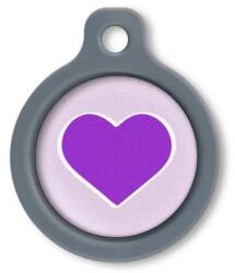 Blucky Heart Pastel Purple Dog Tag medium - dogshop