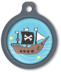 Blucky Pirate Turquoise Blue Dog Tag large