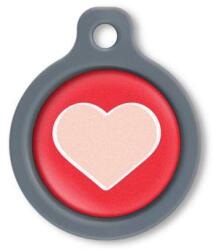 Blucky Heart Red Dog Tag medium - dogshop