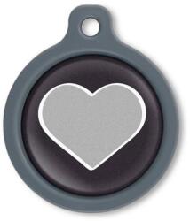 Blucky Heart Black Dog Tag large