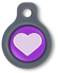 Blucky Heart Purple Dog Tag small - dogshop